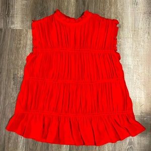 Before You with love from ATL. Sleeveless Red Top. Small.